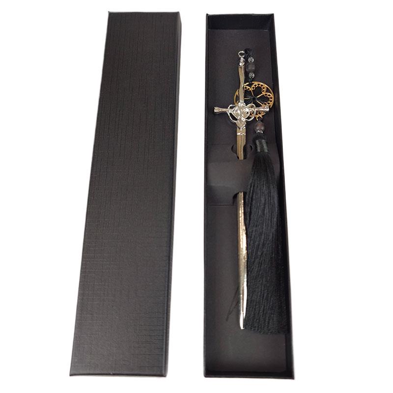 Заколка-палочка для волос Меч в азиатском стиле металлическая в подарочной коробочке (28055 9475)