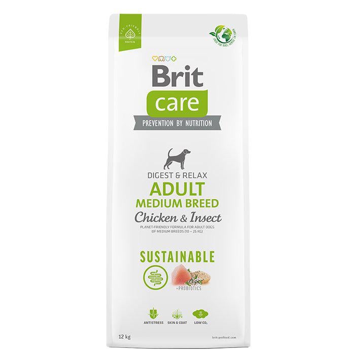 Корм сухой для взрослых собак средних пород Brit Care Dog Sustainable Medium Breed с курицей и насекомыми 12 кг (172177) Корм сухой для взрослых собак средних пород Brit Care Dog Sustainable Medium Breed с курицей и насекомыми 12 кг (172177)
