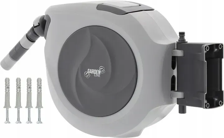 Шланг для поливу з автоматичною котушкою змотування настінною Gardena Roll-Up XL Automatic ZHO9722 20 м Сірий - фото 3 Шланг для поливу з автоматичною котушкою змотування настінною Gardena Roll-Up XL Automatic ZHO9722 20 м Сірий - фото 3
