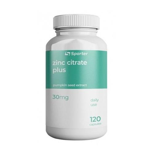 Мікроелемент Цинк для спорту Sporter Zinc Citrate Plus 30 mg 120 Caps