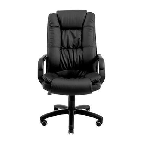 Кресло офисное компьютерное California VIP Rich M2 AnyFix натуральная кожа Lux Черный