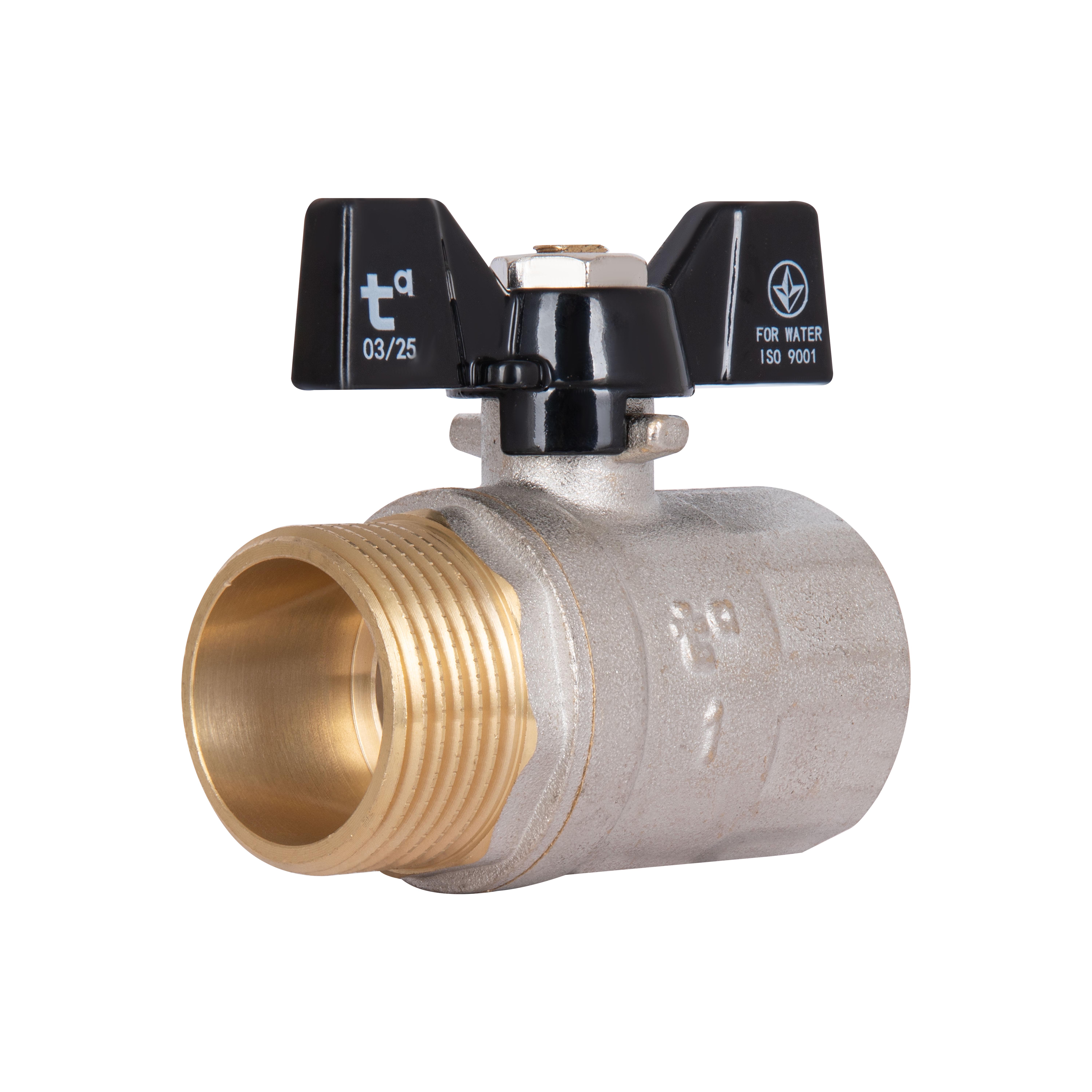 Кран шаровой Thermo Alliance Base 1" ВЗ для воды бабочка (SD607W25)