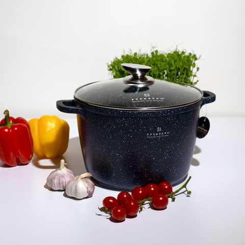 Кастрюля-казан глубокий Edenberg EB-1172 с мраморным покрытием 28 см 10 л (15462245) - фото 3 Кастрюля-казан глубокий Edenberg EB-1172 с мраморным покрытием 28 см 10 л (15462245) - фото 3