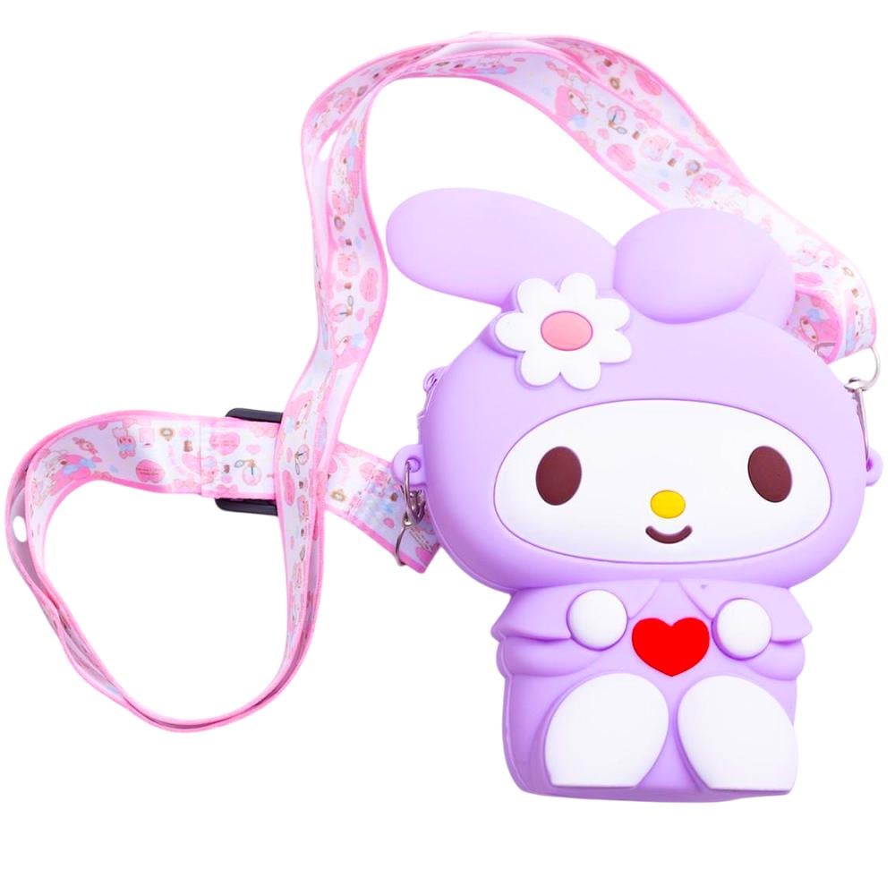 Детская сумочка My Melody с pop-it силиконовая на молнии 15х10х3 см Сиреневый (HP-55-8V)