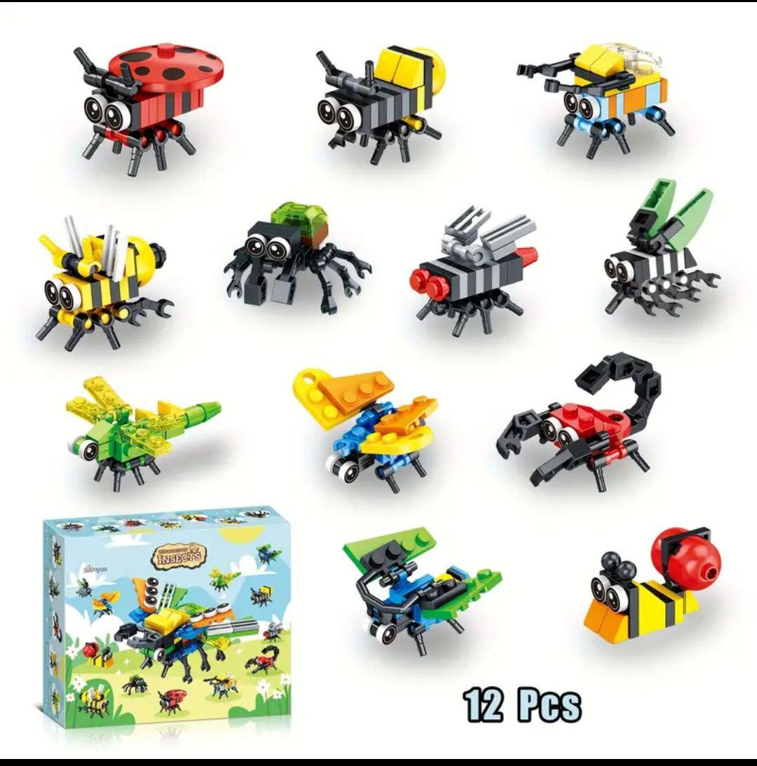 Конструктор детский учебный Насекомые 12 жучков/паучков/пчел 248 дет. - фото 5 Конструктор детский учебный Насекомые 12 жучков/паучков/пчел 248 дет. - фото 5