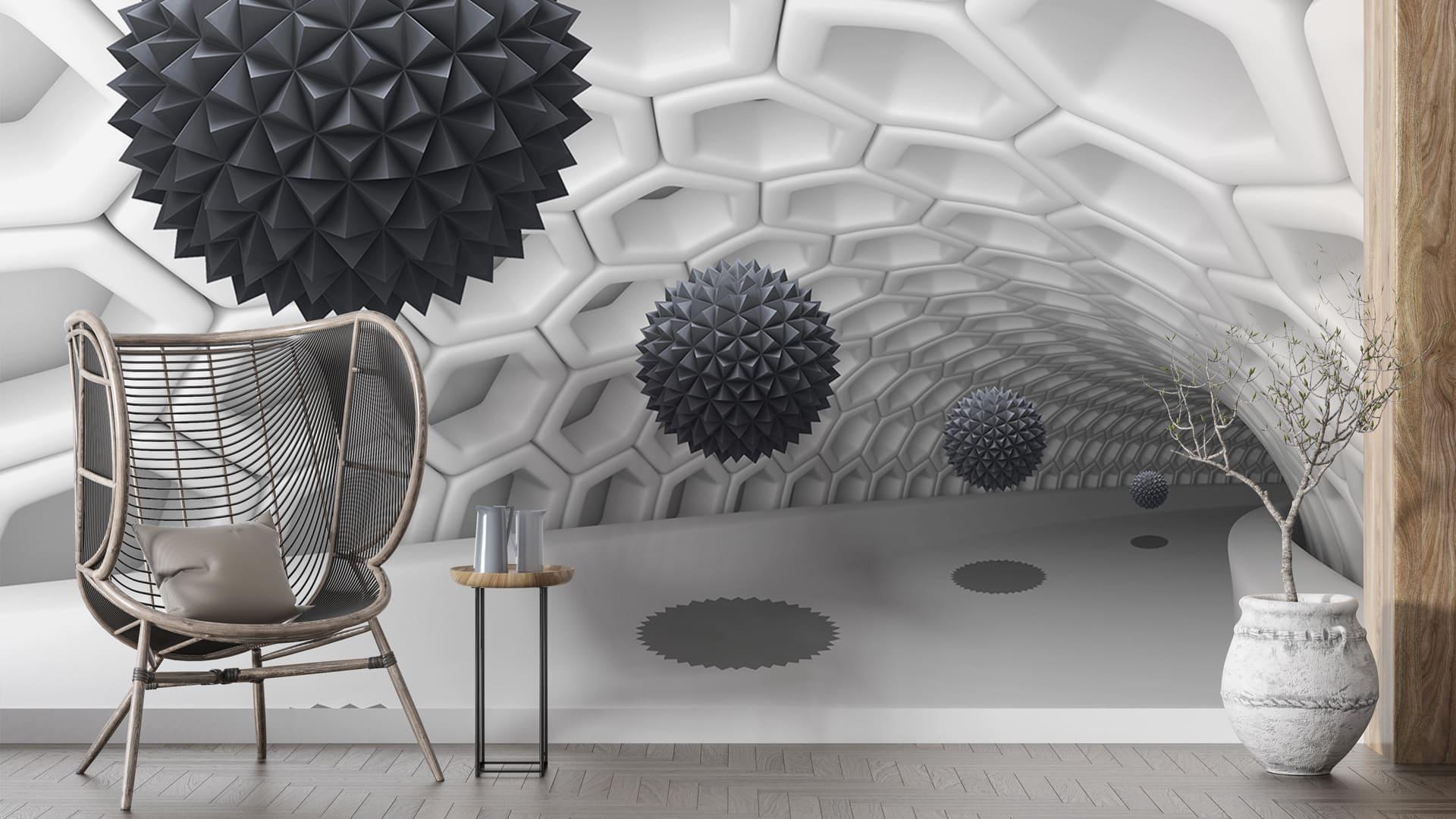 Фотообои флизелиновые Styleo Print-walls 3D Туннель 0336-1 400х250 см (Pw-0336-1/4)