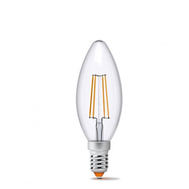 LED лампа VIDEX Filament VL-C37FD-04144 C37FD 4W E14 4100K диммерная (100728) - фото 2