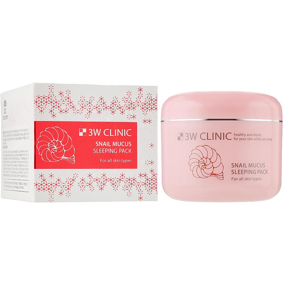 Маска для обличчя Нічна 3W CLINIC Snail Mucus Sleeping Pack з екстрактом равликового слизу 100 мл (1495617187)
