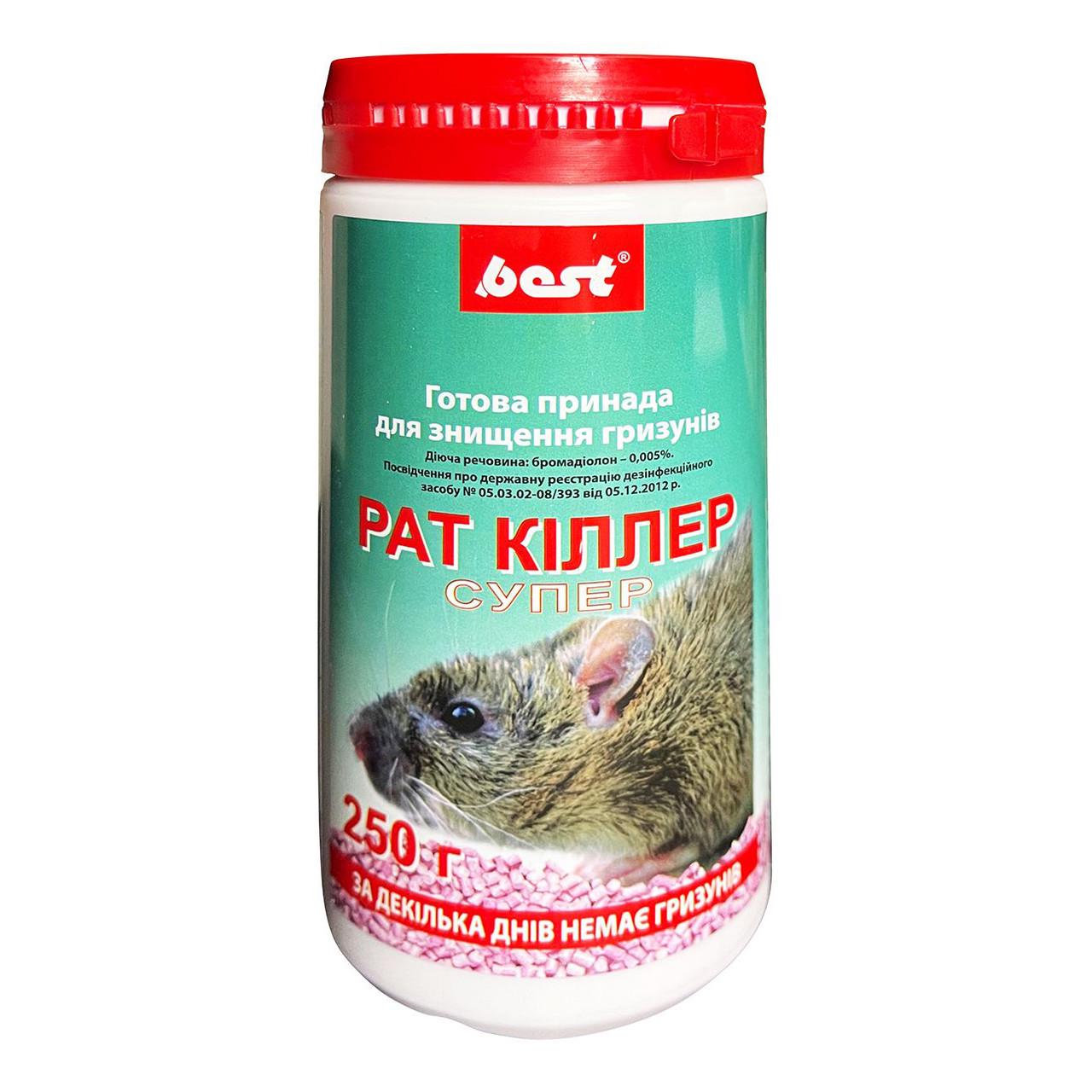 Мумифицирующее средство для уничтожения грызунов Best-Pest предотвращает разложение и запахи 250 г 60 кв.м 65х135 мм (1682582438)