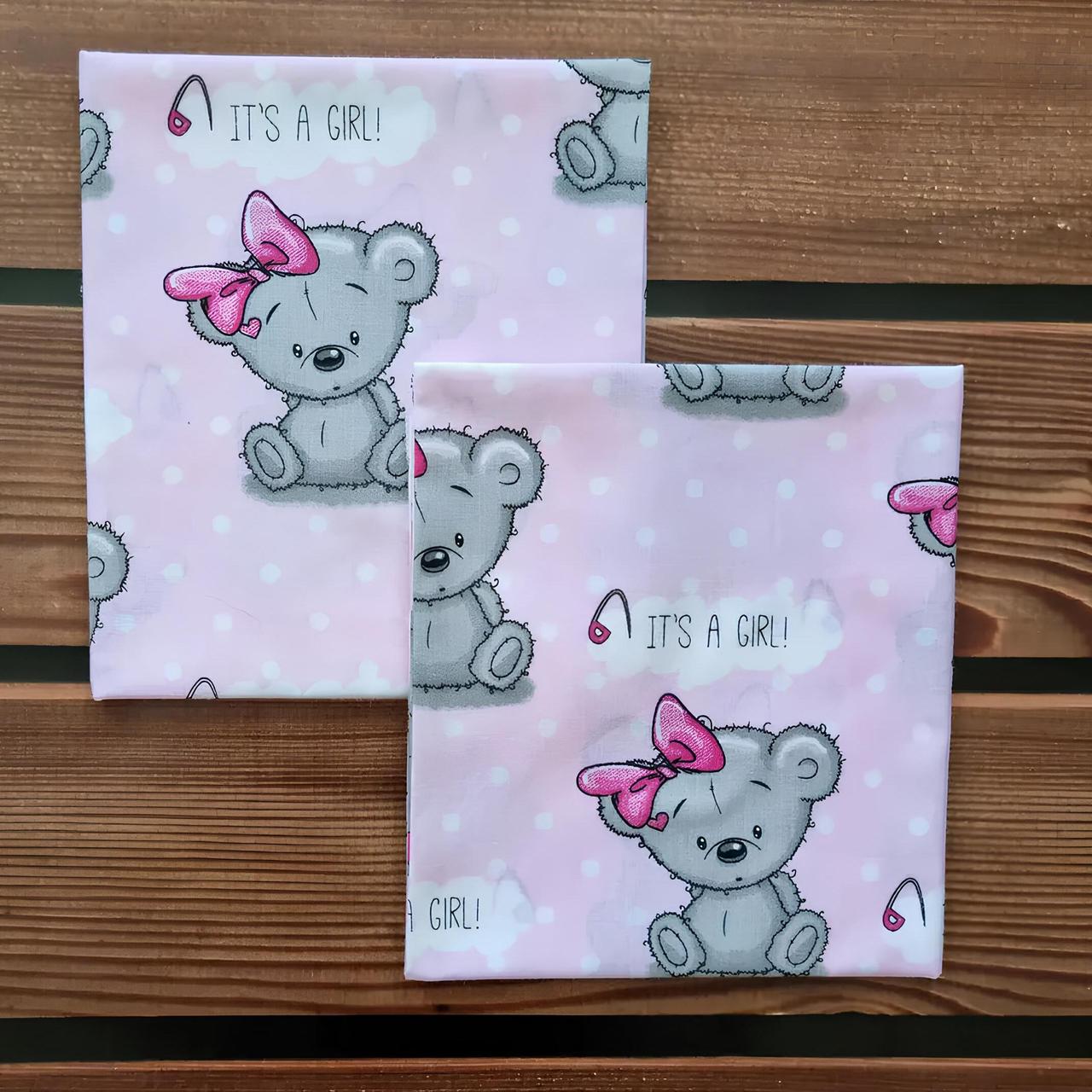 Пеленка детская BST из натуральной хлопковой ткани 2 шт. 90х80 см Розовый (2166757476)