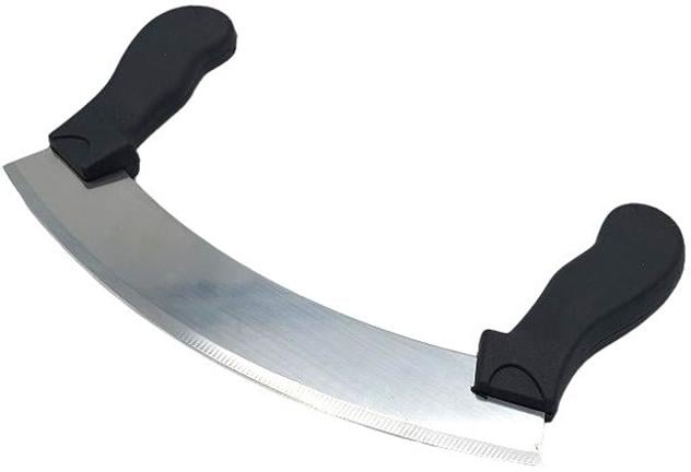 Нож для измельчения Меццалуна с двумя ручками 25 см