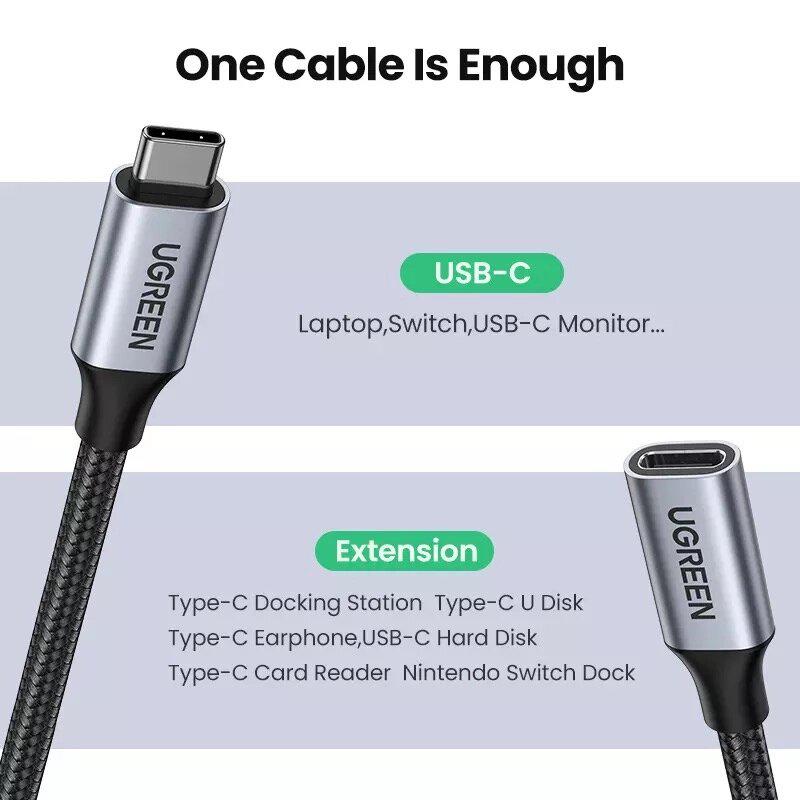 Кабель UGREEN US372 Thunderbolt 3 Type-C to Type-C 0,5 м (80810) - фото 8