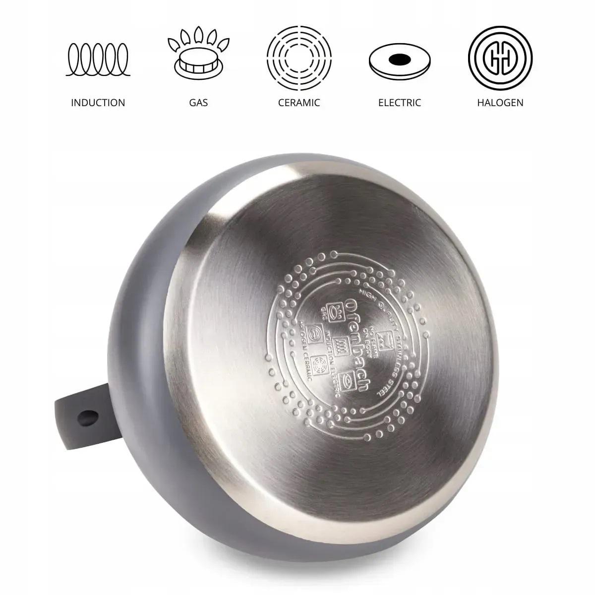 Чайник зі свистком та нейлоновою ручкою Ofenbach KM-100321 з нержавіючої сталі 2,7 л Сірий (150-84-100321) - фото 4