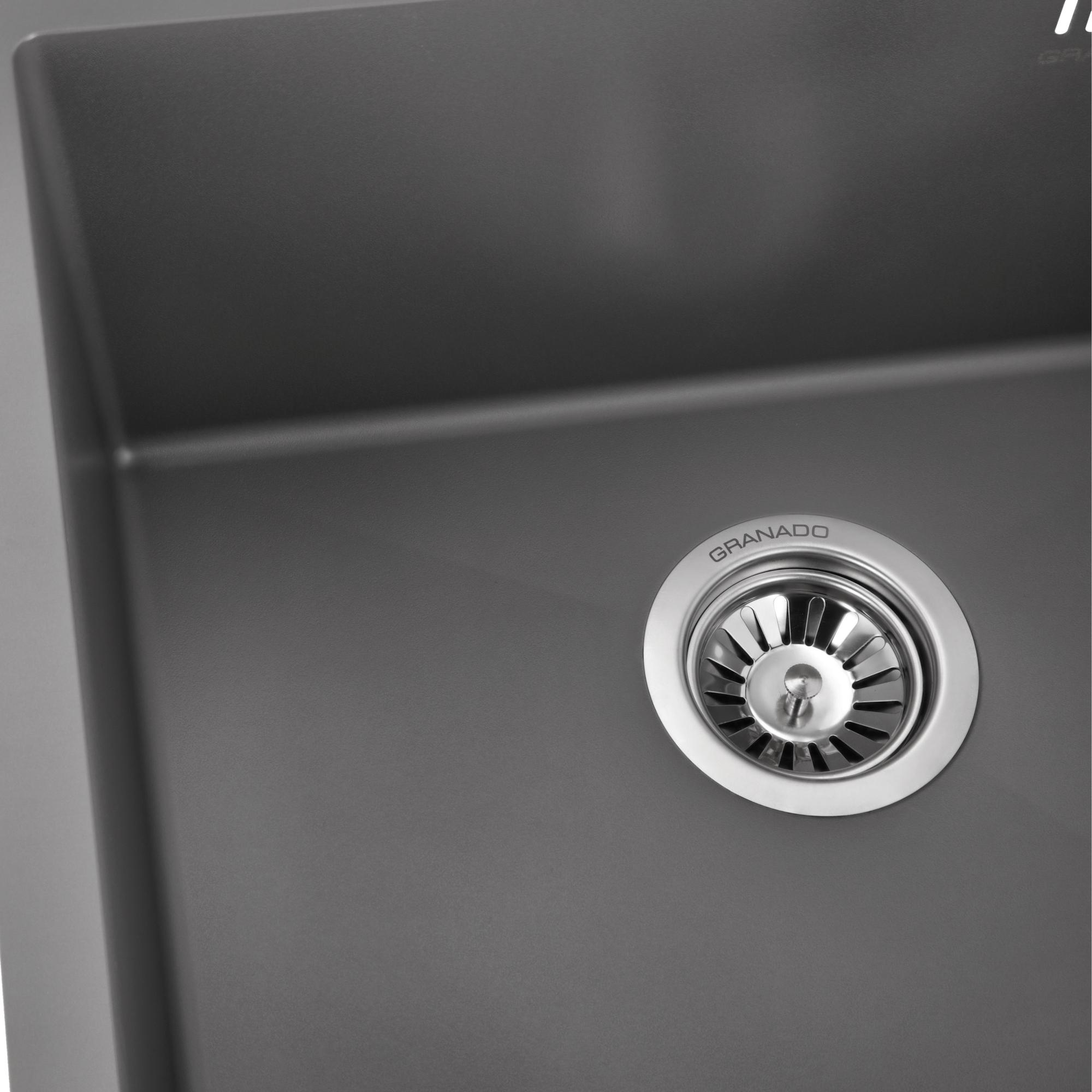 Мийка для кухні Granado Under top Max Steel S201 Textures 53х43х22 см Grey - фото 5 Мийка для кухні Granado Under top Max Steel S201 Textures 53х43х22 см Grey - фото 5