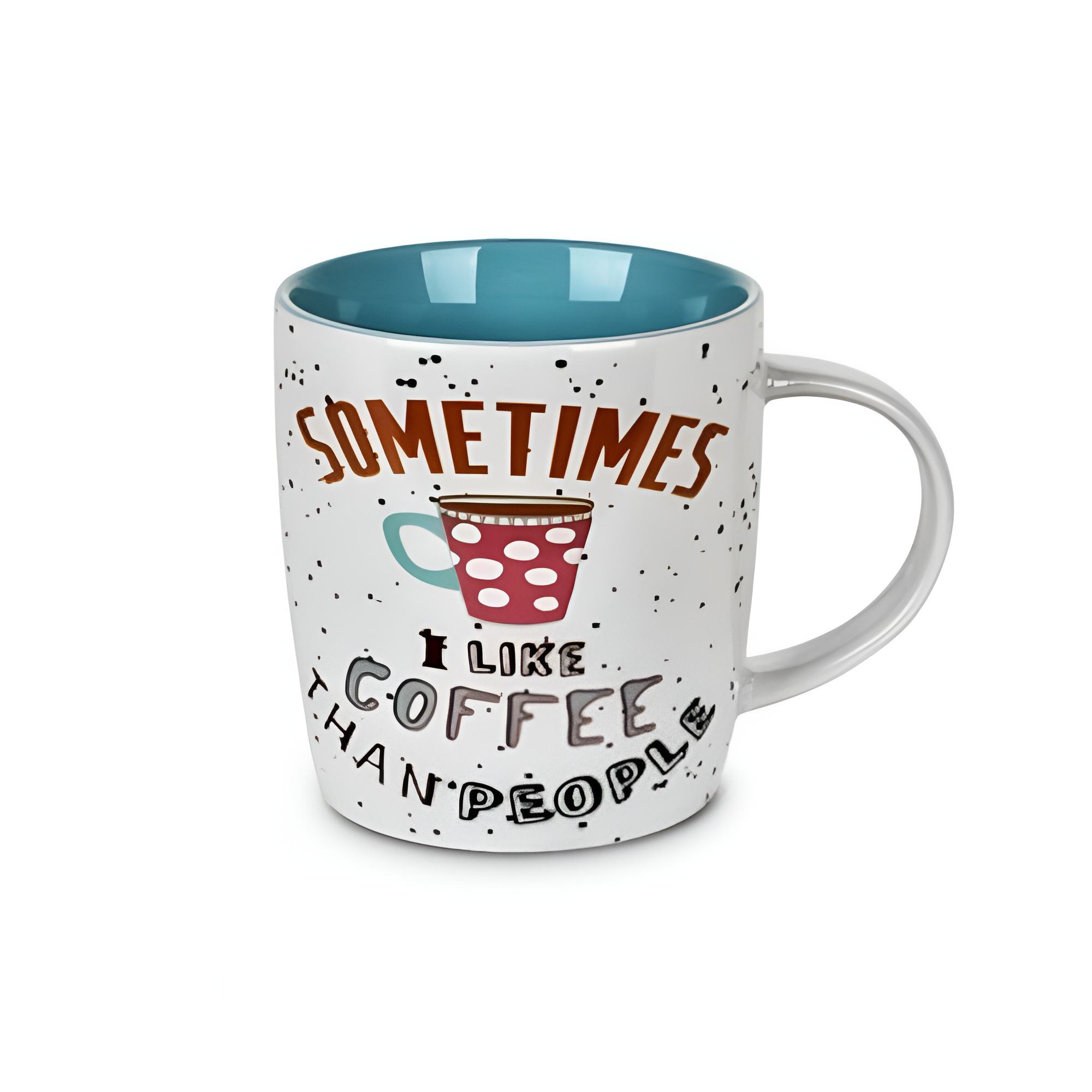 Чашка керамическая с принтом и текстом 350 мл Бело-голубой (617796) Чашка керамическая с принтом и текстом 350 мл Бело-голубой (617796)