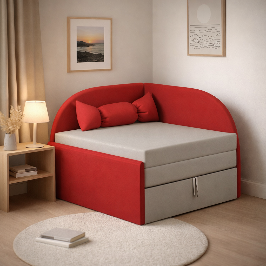 Диван детский раскладной Viorina-Deko Малютка Красный Диван детский раскладной Viorina-Deko Малютка Красный