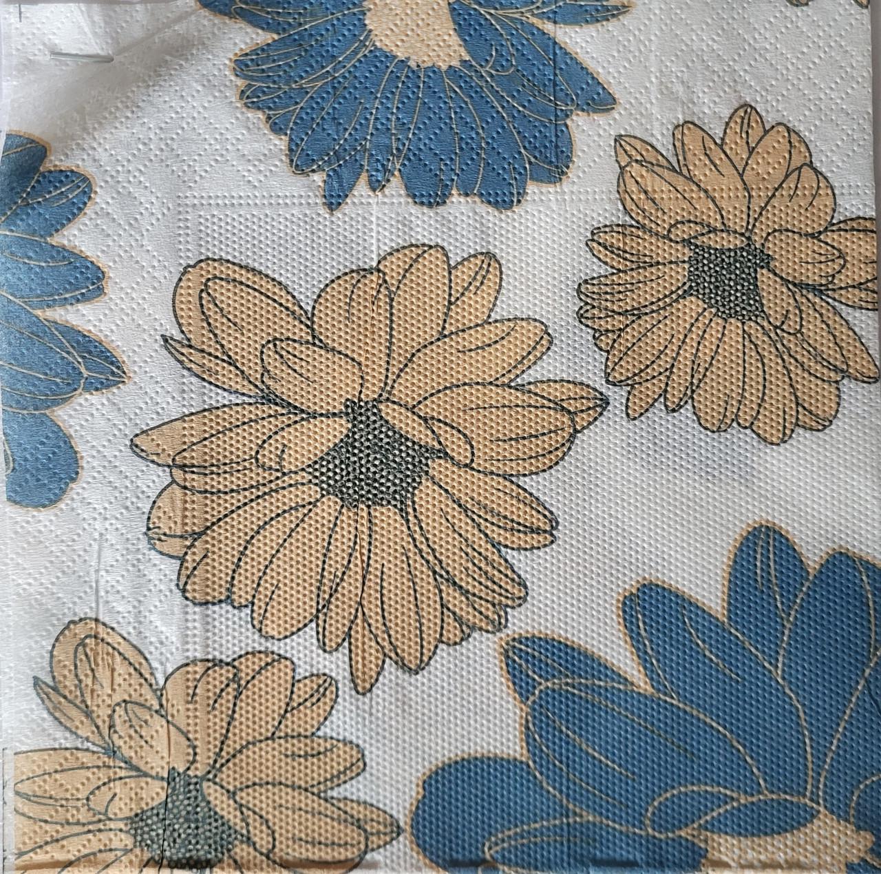 Салфетки столовые бумажные Sharm Цветы-1 33х33 см 20 шт. (31514082)