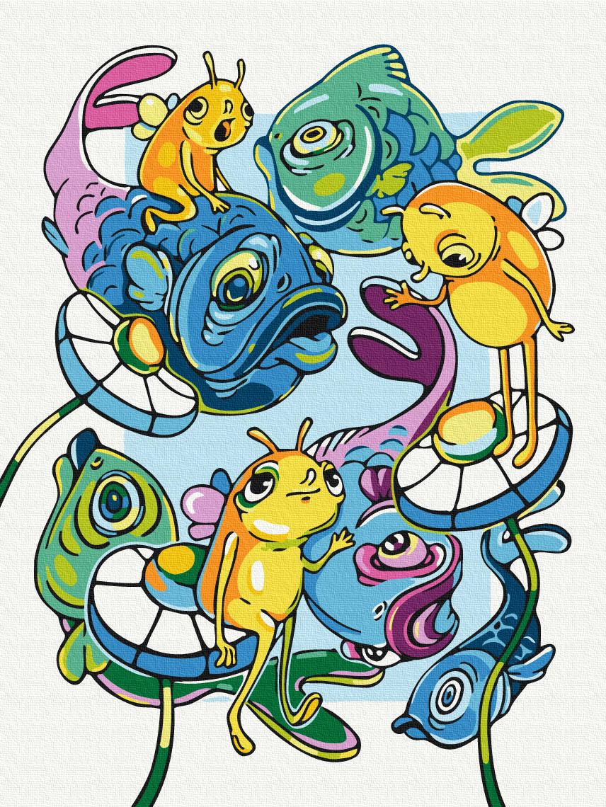 Картина за номерами Brushme Цвітіння водного світу 30x40 см (RBS1037)