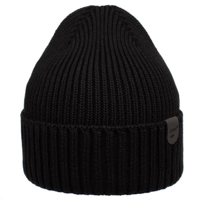 Шапка бини с отворотом хлопковая Apex Ким one size Черный