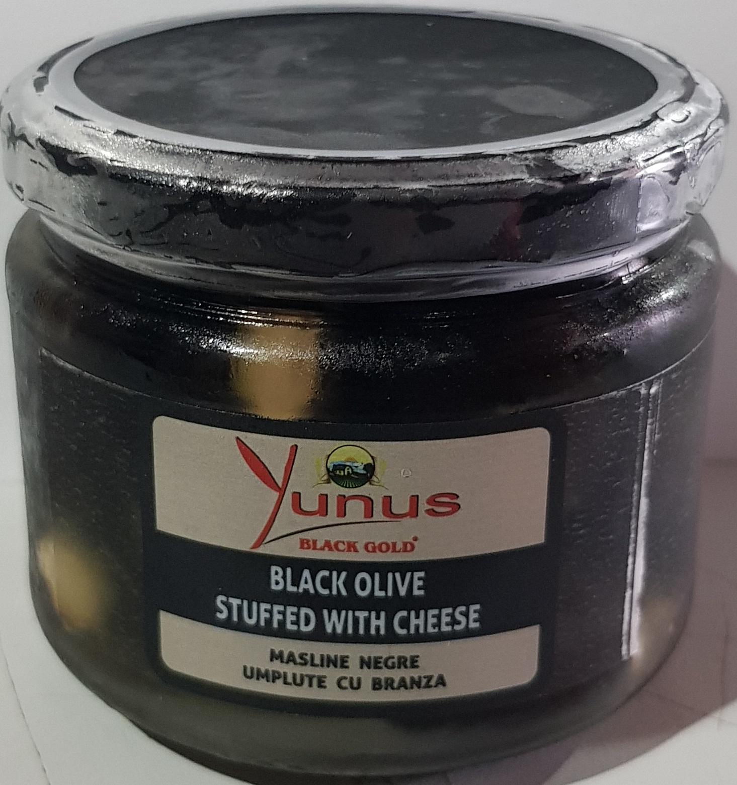 Маслини чорні Yunus фаршировані сиром 290 г (12971059)