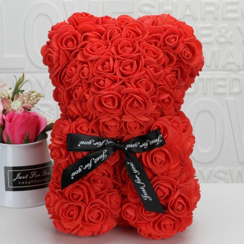 Ведмідь із 3D троянд Teddy Bear 25 см Червоний - фото 2