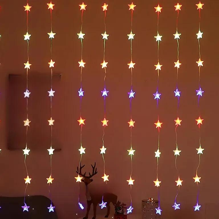 Гірлянда-штора зіркопад USB 3х3 м RGB 300LED 8 режимів IP44 пульт керування (234575729_313) - фото 5