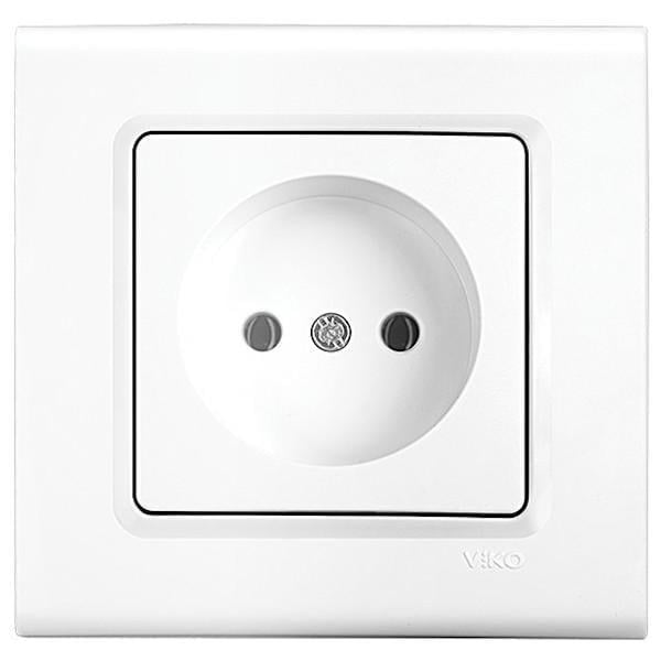 Розетка одинарная без заземления Viko Linnera Белый (00000012546)