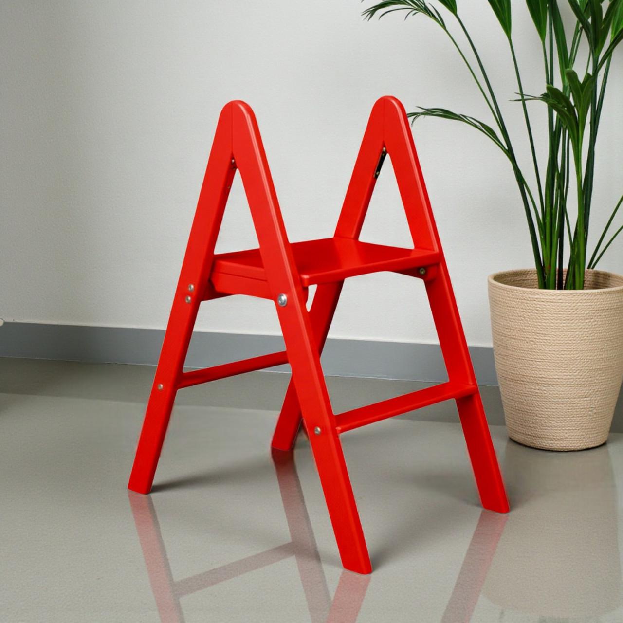 Табурет-лестница деревянный Студія Дерева Вільха бытовой двусторонний 2 ступеньки Красный (31002855) - фото 1 Табурет-лестница деревянный Студія Дерева Вільха бытовой двусторонний 2 ступеньки Красный (31002855) - фото 1