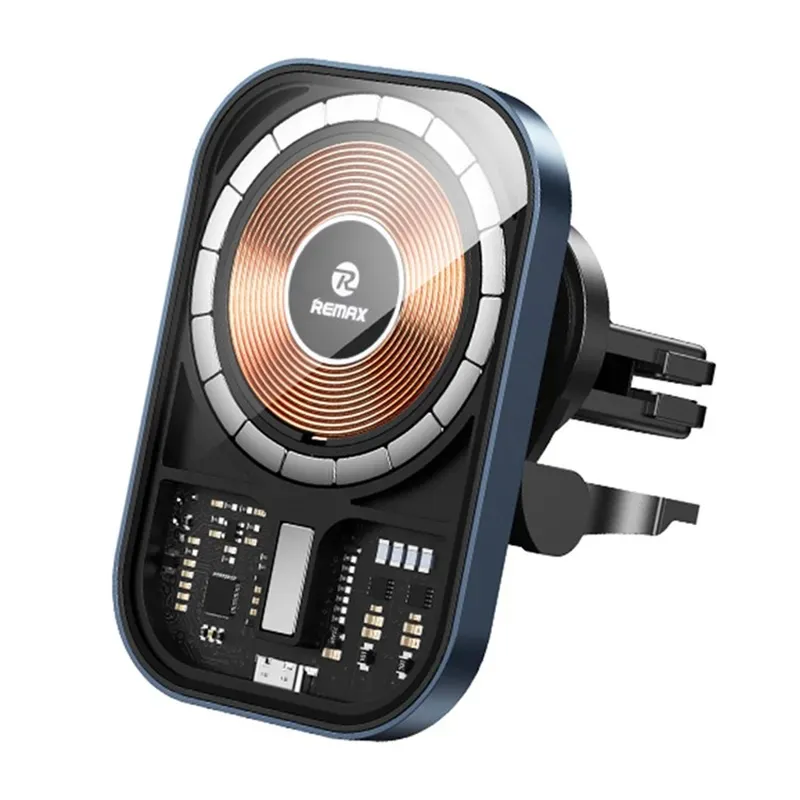 Автомобильный держатель с беспроводной зарядкой Remax RM-C18 Walking Series Синий (6954851205753)