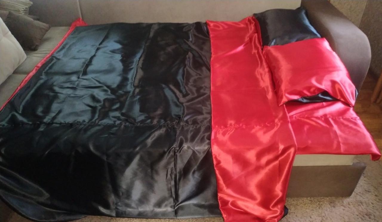 Комплект постільної білизни Moka Textile євро 2 наволочки 50х70 см/70х70 см Чорно-Червоний (1876558875) - фото 1 Комплект постільної білизни Moka Textile євро 2 наволочки 50х70 см/70х70 см Чорно-Червоний (1876558875) - фото 1