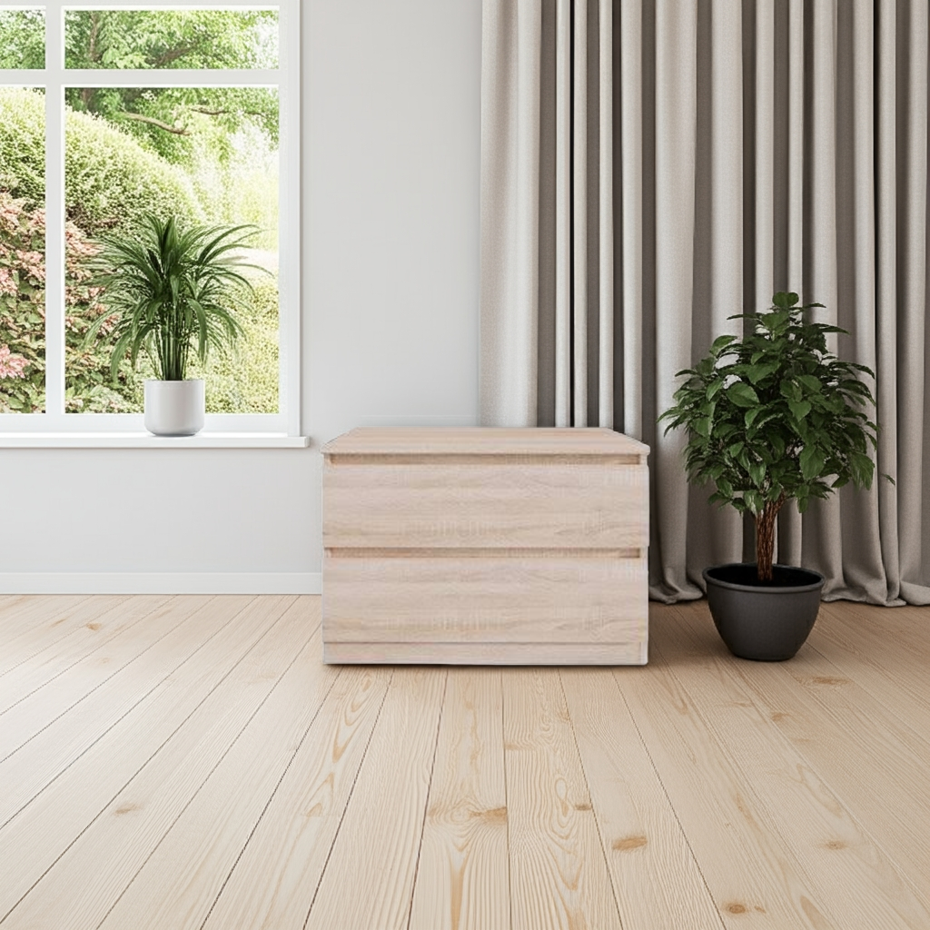 Комод MEBEX на 2 ящика 80х40х54,4 см Дуб Сонома (VM2B800DS) - фото 6 Комод MEBEX на 2 ящика 80х40х54,4 см Дуб Сонома (VM2B800DS) - фото 6