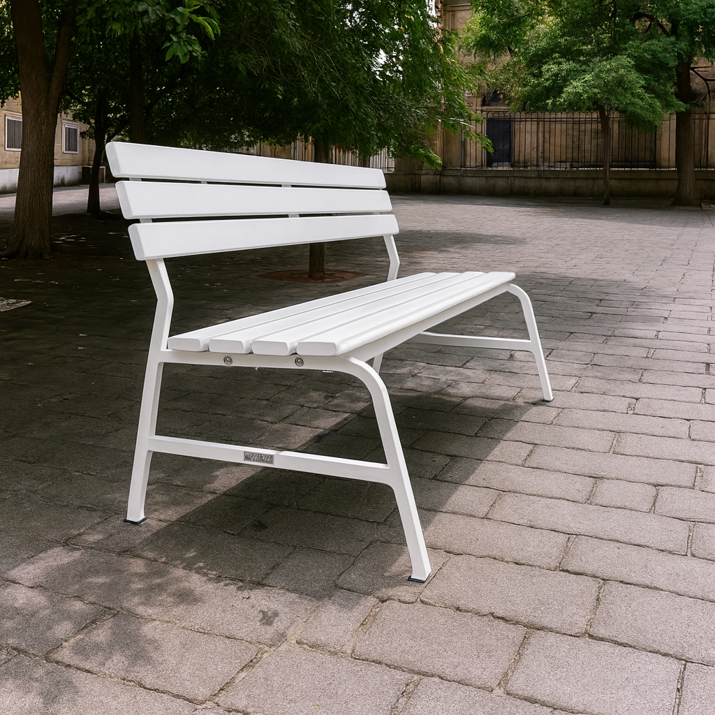 Лавка пластикова ТОБІ ШО для дачі/саду та парку 1504х822х707 мм Білий - фото 2 Лавка пластикова ТОБІ ШО для дачі/саду та парку 1504х822х707 мм Білий - фото 2