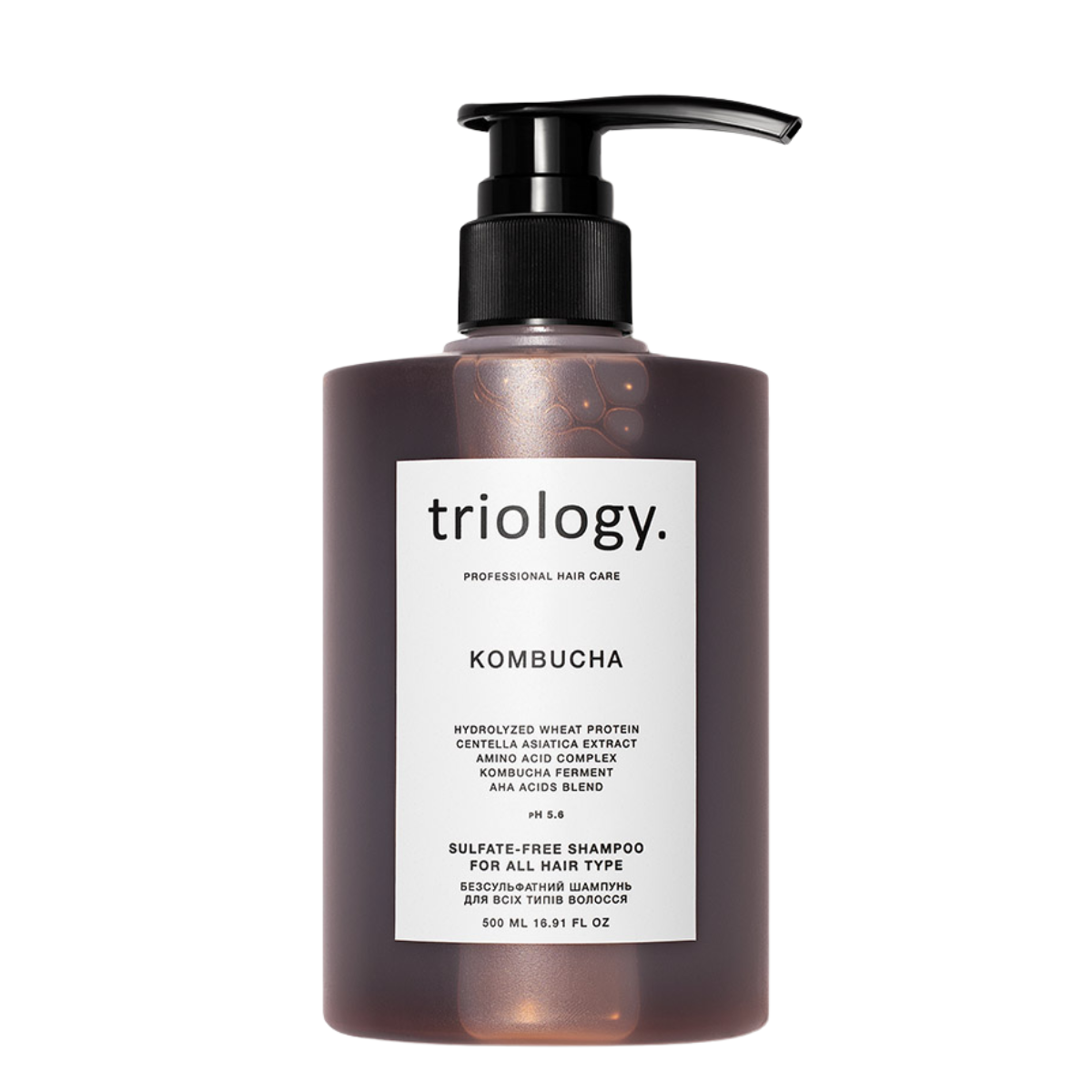 Шампунь для всех типов волос бессульфатный Triology KOMBUCHA с комбучой 500 мл