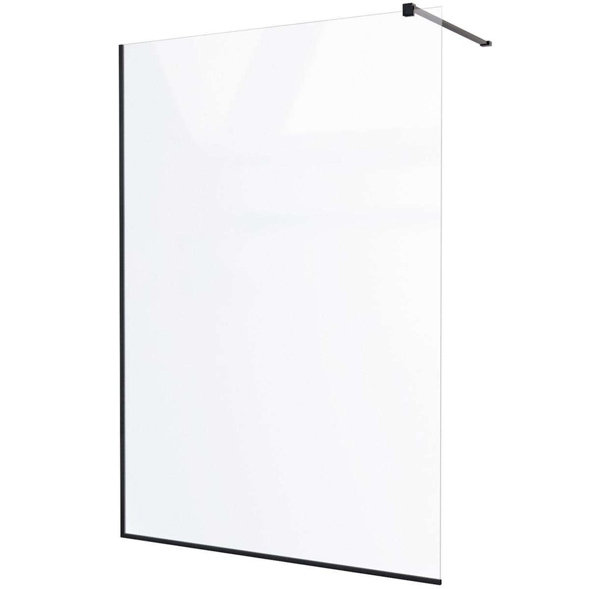 Душевая стенка с держателем Devit Walk-In Style New DSN90200B 90x200 см профиль Черный (249183)