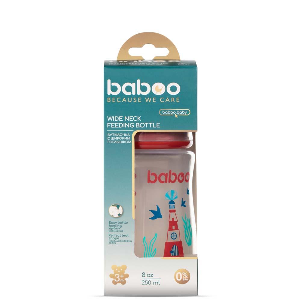 Бутылочка антиколиковая BABOO 3-116 Marine 3+ месяцев 250 мл Красный (5057778031168) - фото 4