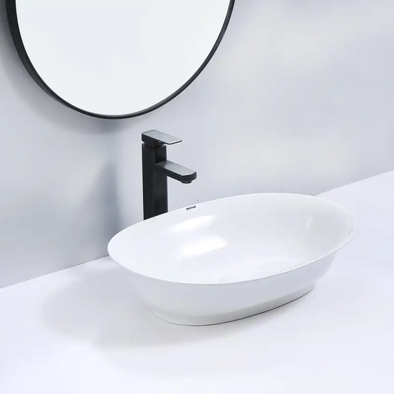 Раковина накладна MIXXUS Premium ELLIPSE 550х390х140 мм Білий (MP6553) - фото 2 Раковина накладна MIXXUS Premium ELLIPSE 550х390х140 мм Білий (MP6553) - фото 2