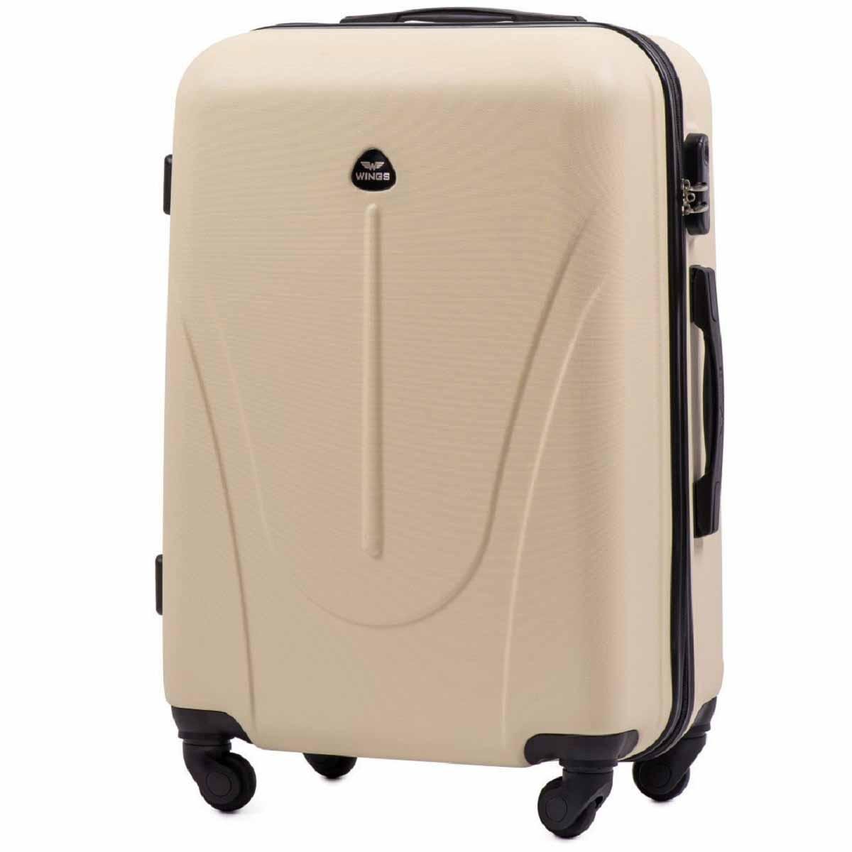 Валіза пластикова Wings 888 середня Молочно-білий (Wp00357)
