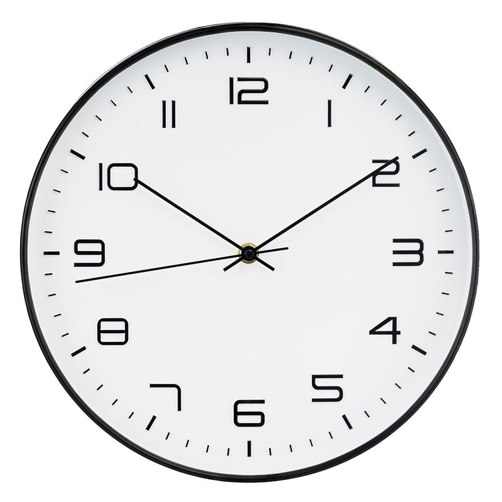 Часы настенные Elisey Эталон Бело-черный 30 см (2016-029)