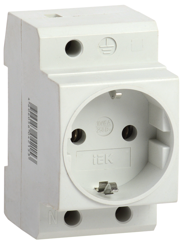 Розетка на DIN-рейку УЕК РАр10-3-ОП 2P+PE с заземлением (MRD10-16) Розетка на DIN-рейку УЕК РАр10-3-ОП 2P+PE с заземлением (MRD10-16)