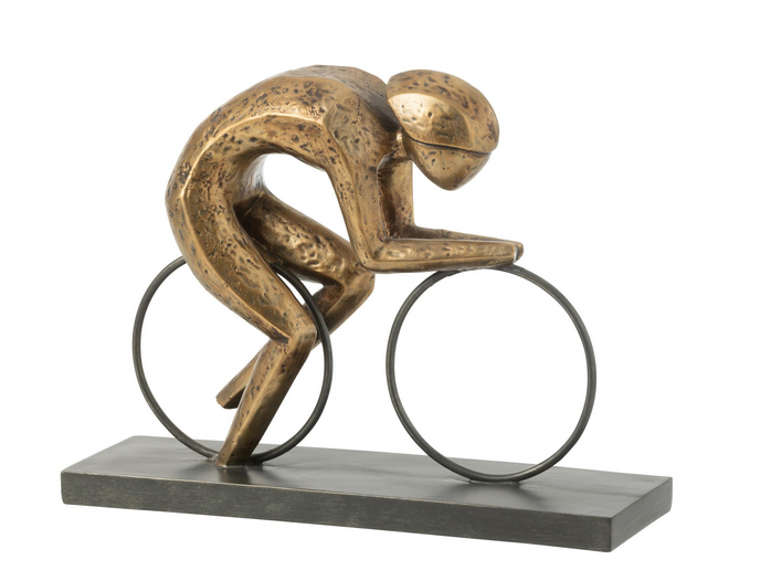 Статуетка велосипедист J-LINE Золотий