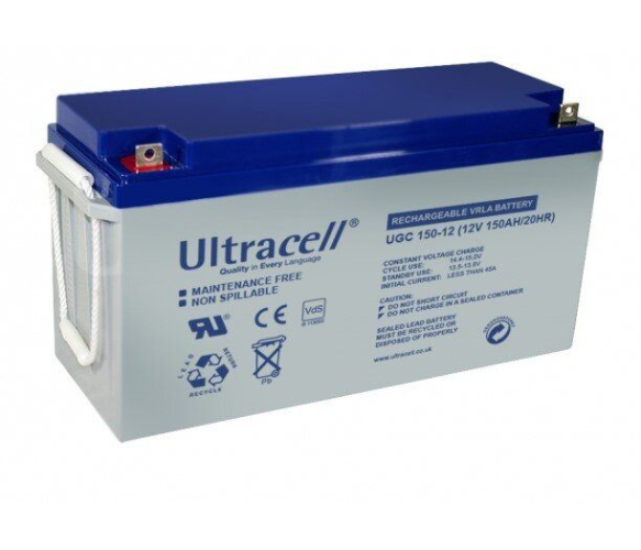 Аккумулятор для ИБП гелевый Ultracell UCG150-12 GEL 12 V 150 Ah 43,5 кг 485x170x240 мм (28067)