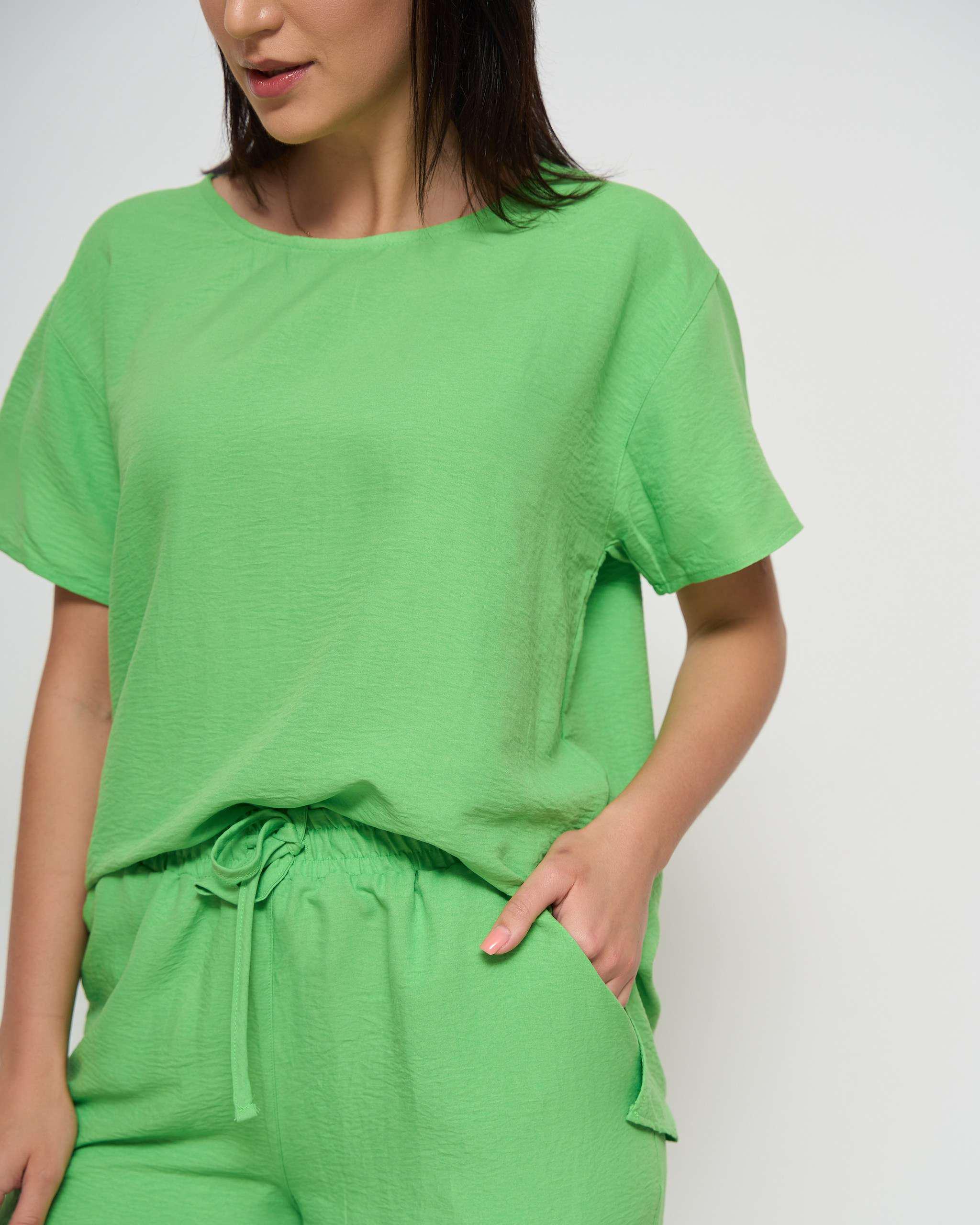 Пижама с брюками жатка M (92247) - фото 2 Пижама с брюками жатка M (92247) - фото 2