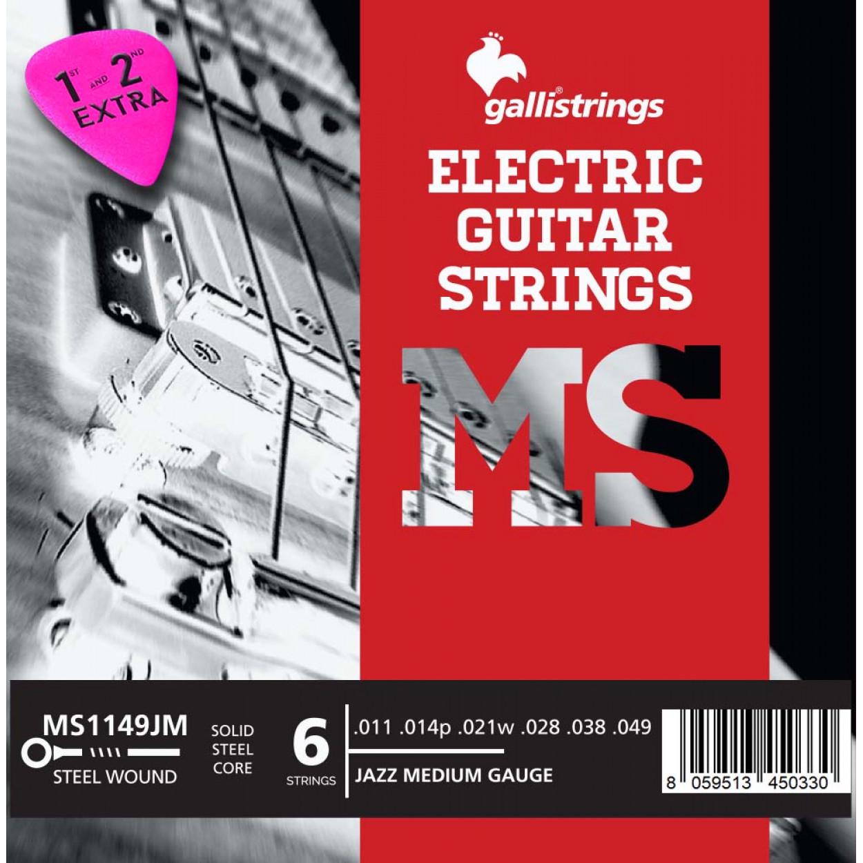 Струны для электрогитары GalliStrings MS1149JM Jazz Medium (58958)