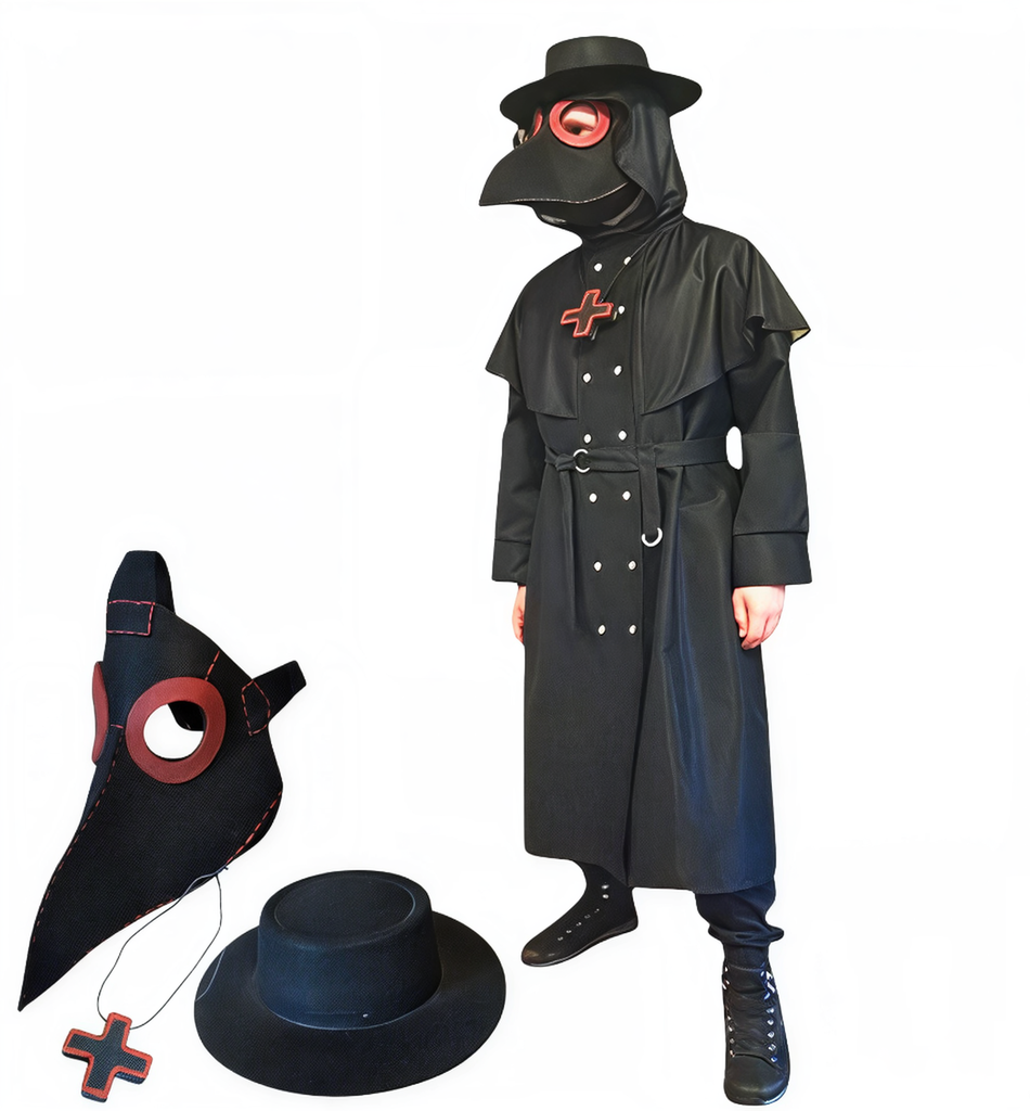 Карнавальный Костюм Чумной Доктор на Хэллоуин для подростка на рост 134-158 см - фото 4