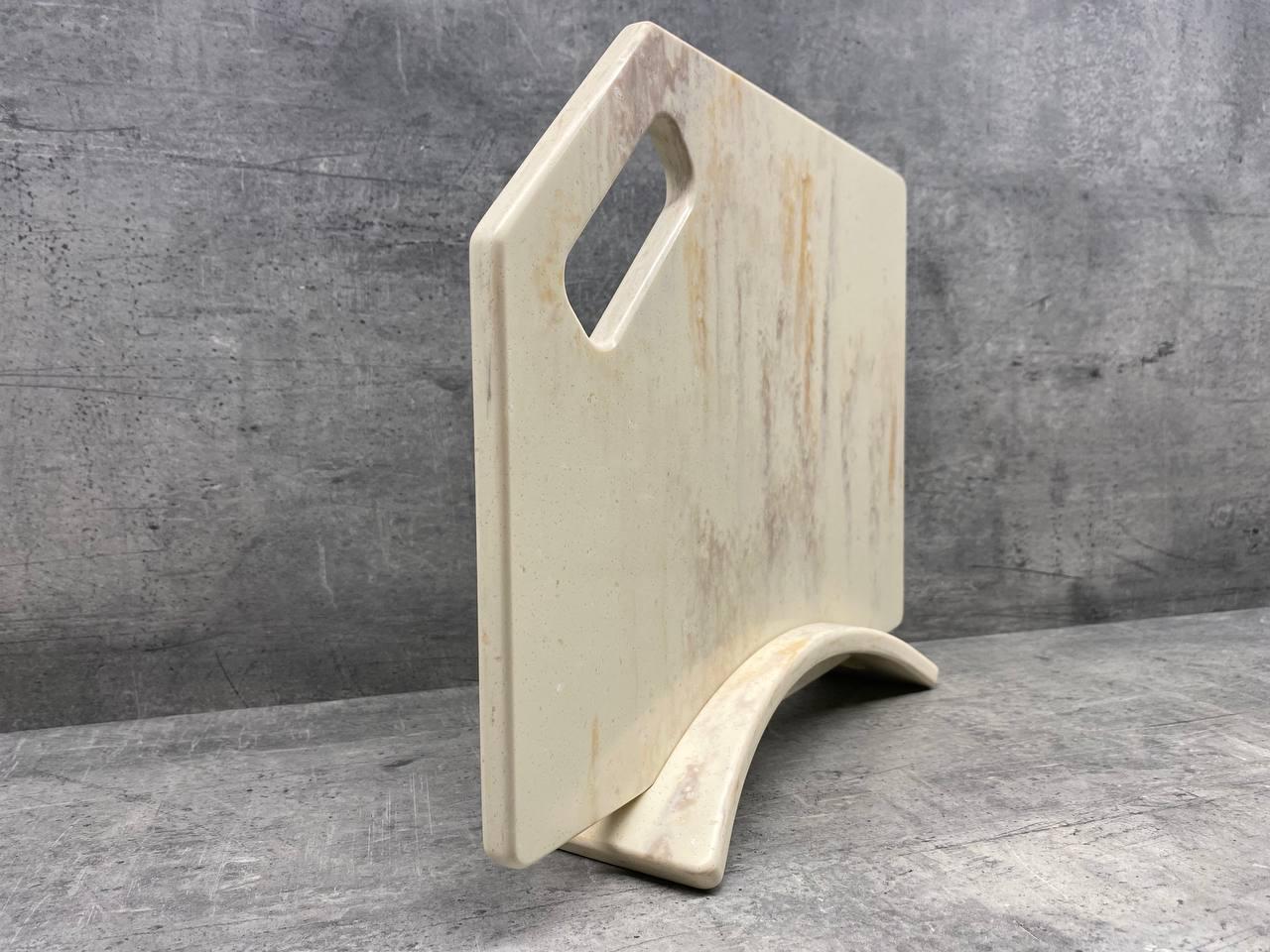 Доска кухонная Pietra Panna на подставке из искусственного акрилового камня 350x250 мм (203) - фото 2 Доска кухонная Pietra Panna на подставке из искусственного акрилового камня 350x250 мм (203) - фото 2