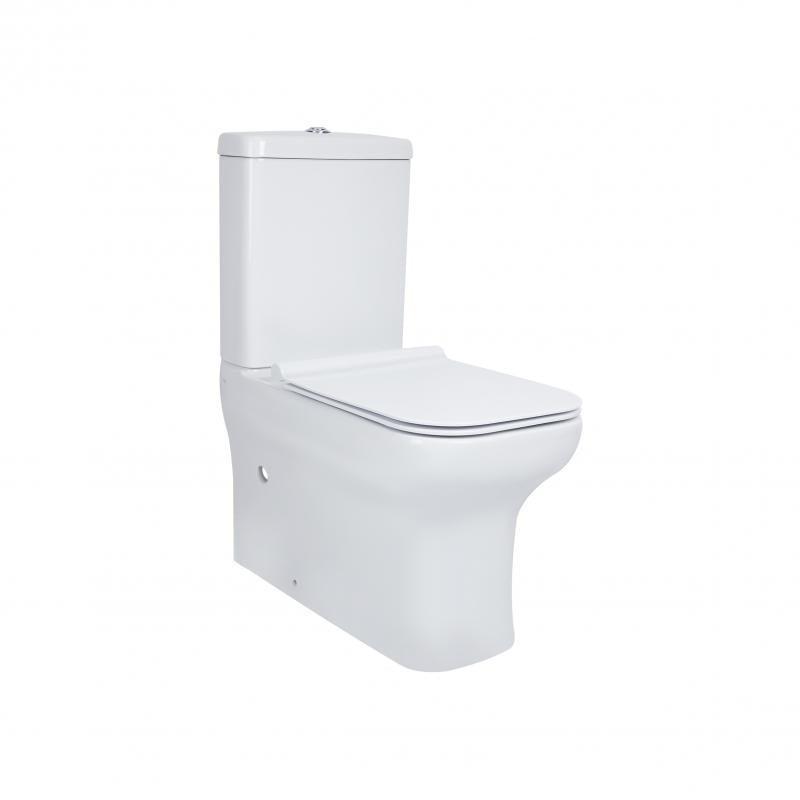 Унитаз-компакт Q-tap Cardinal безободковый с сиденьем Soft-close QT0422C666PW