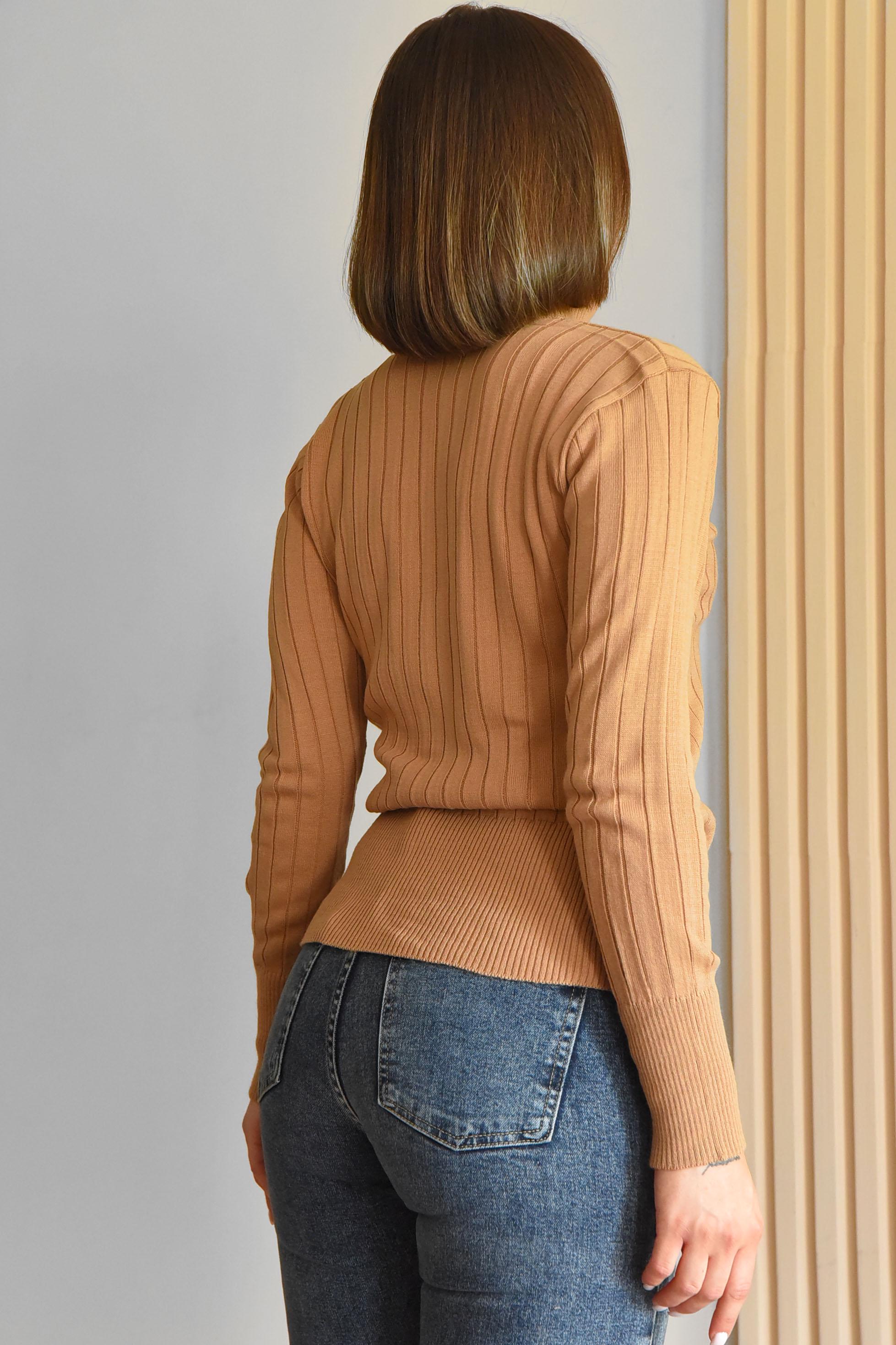 Гольф женский однотонный M-L Бежевый (187863) - фото 3 Гольф женский однотонный M-L Бежевый (187863) - фото 3