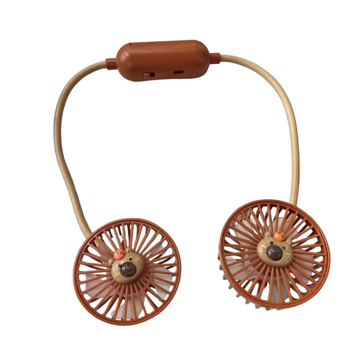 Вентилятор Capibara Hanging Neck Fan USB WL-1557 року 3 портативний підвісний на шию Brown (200309)