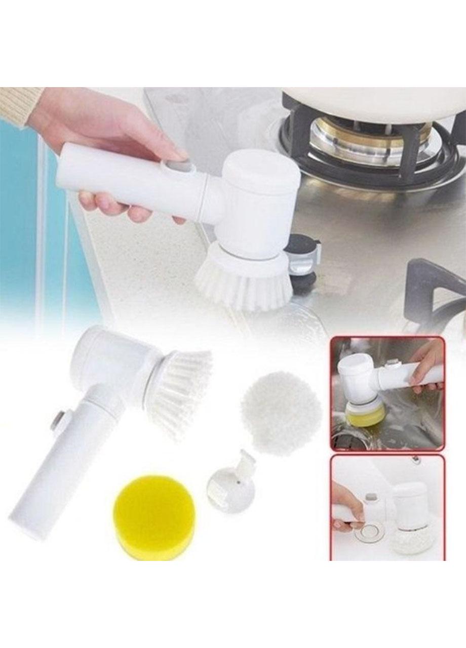 Щітка електрична для прибирання Stenson три насадки універсальна бездротова акумуляторна Білий (65542МХ) - фото 6