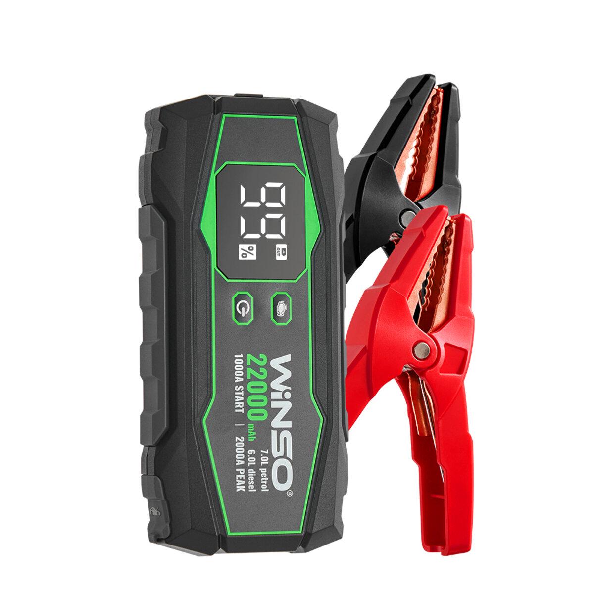 Пусковий пристрій WINSO Jump Starter 1000A/2000A 22000mAh з функцією Power Bank